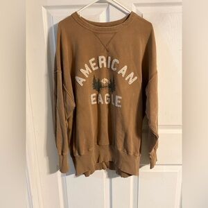 American Eagle Outfitters Tan Crewneck Sweatshirt